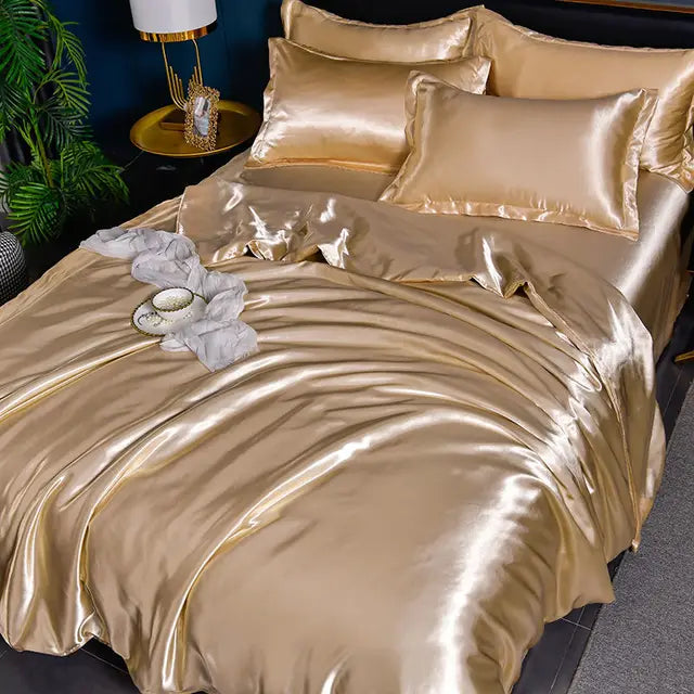 PureLuxe - Eleganter Satin Bettbezug