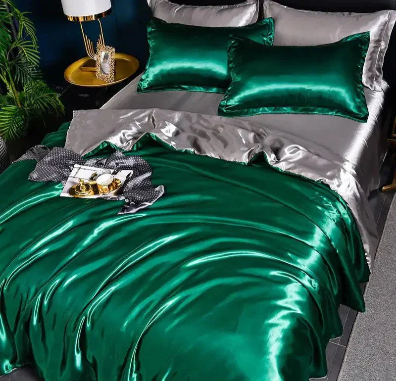 PureLuxe - Eleganter Satin Bettbezug