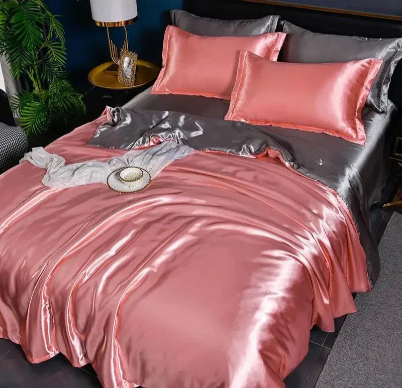 PureLuxe - Eleganter Satin Bettbezug