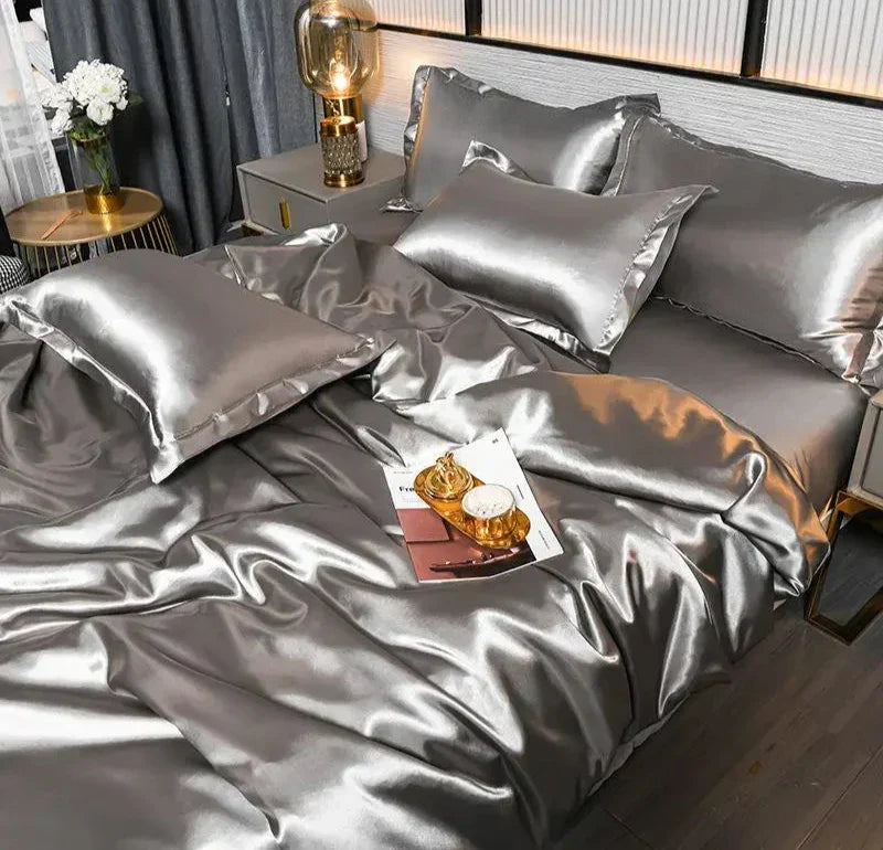 PureLuxe - Eleganter Satin Bettbezug