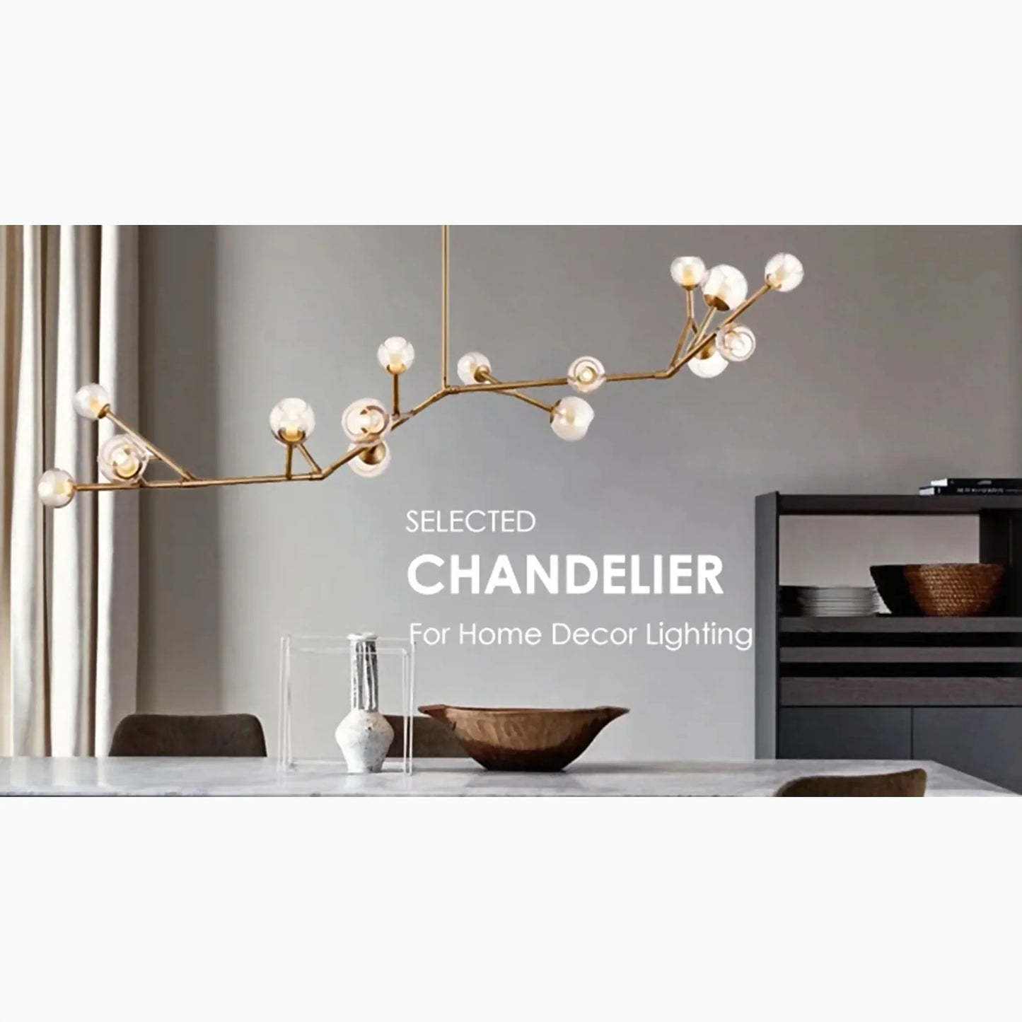 FissionLume - Elegant Branching Chandelier