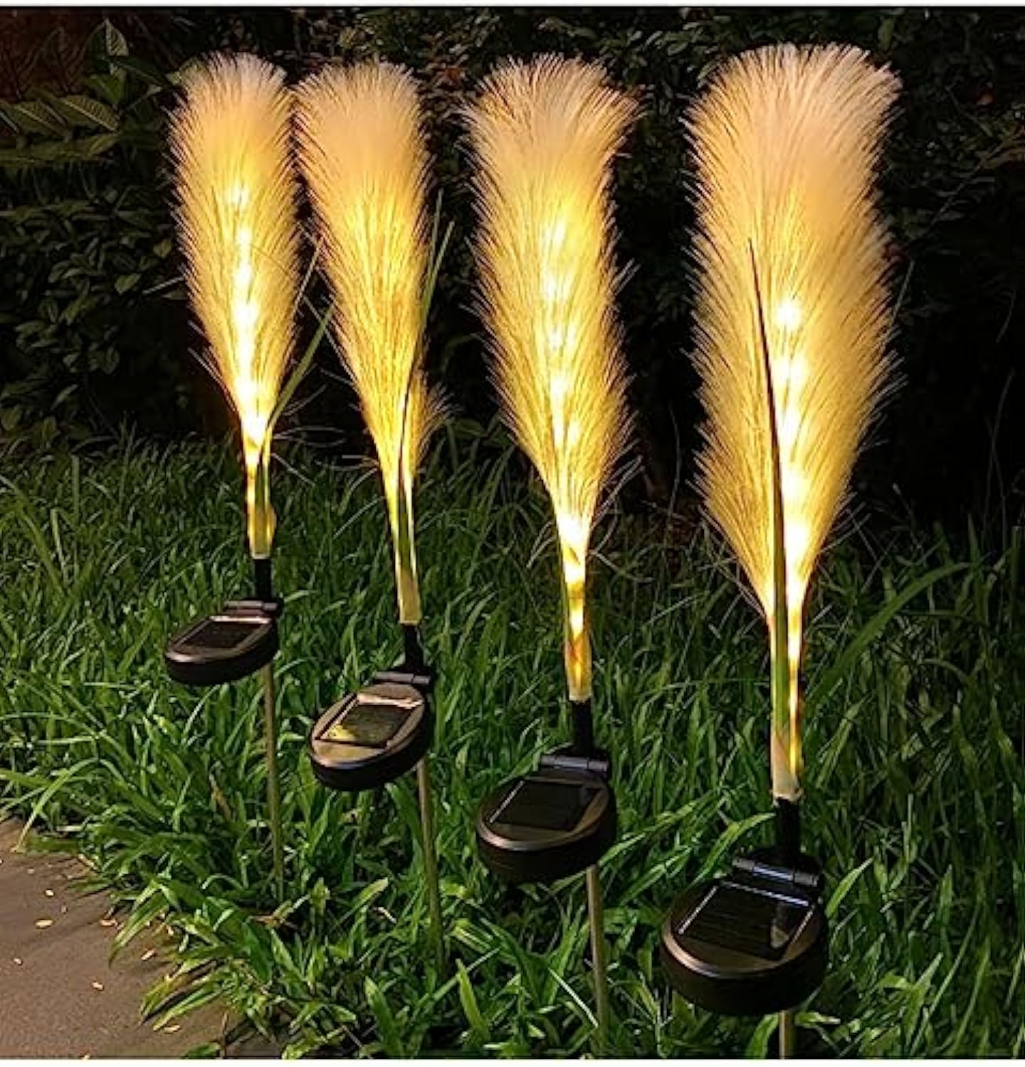 NatureBeam - Solcellelampe for hage i sivform