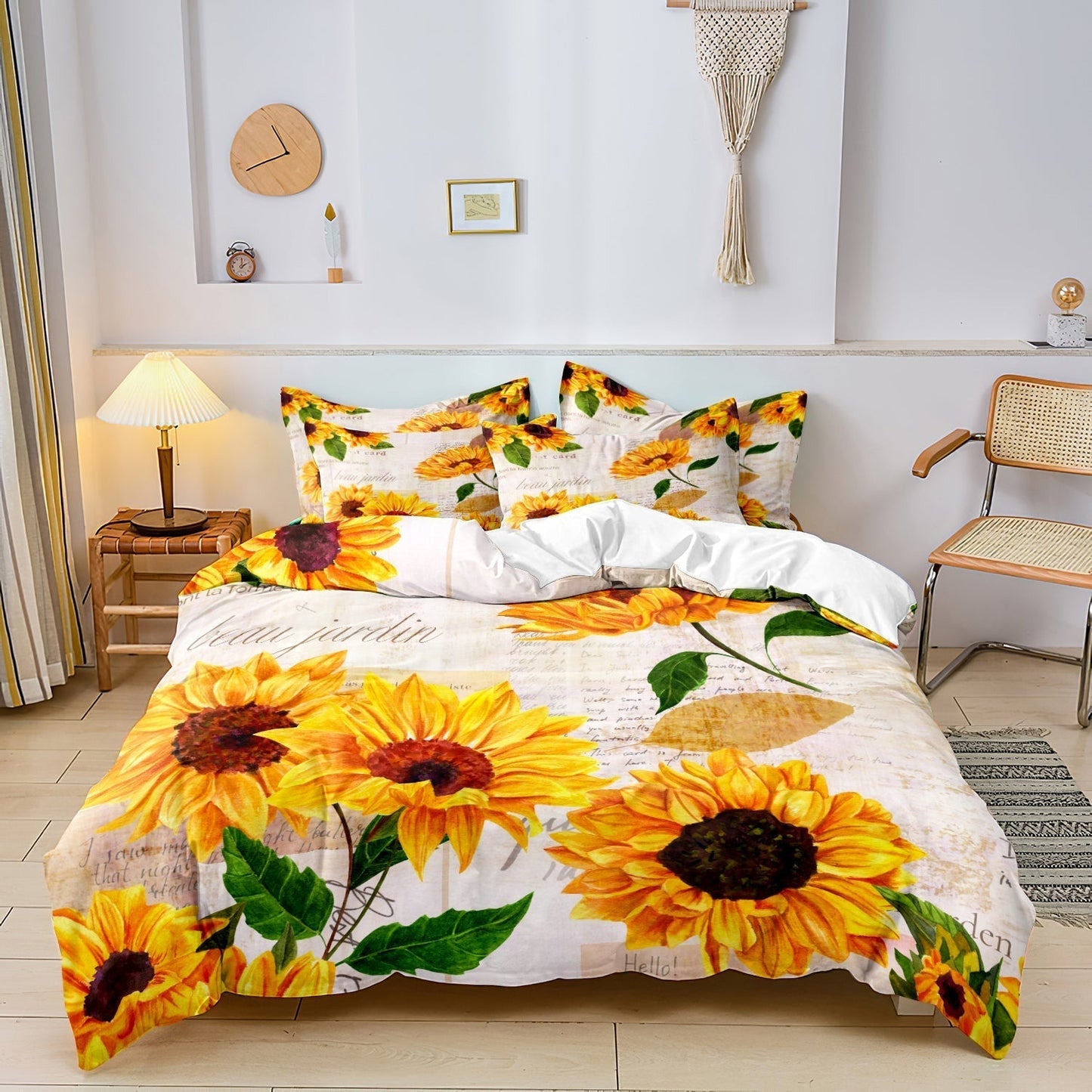 BeauBloom - Sonnenblumen-Bettwäsche-Set