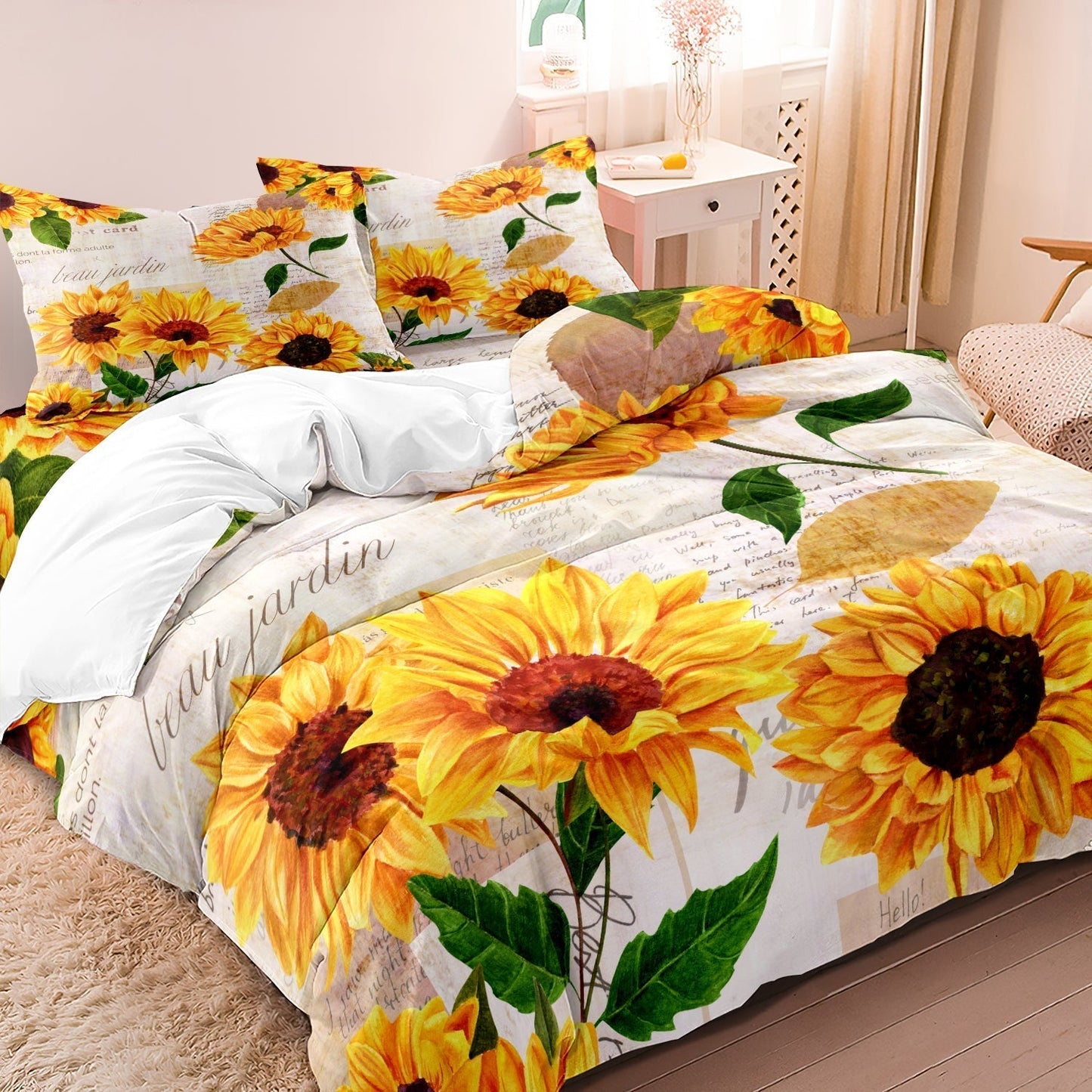 BeauBloom - Sonnenblumen-Bettwäsche-Set