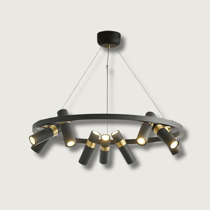 NoirGlow - Minimalist Black LED Pendant Light