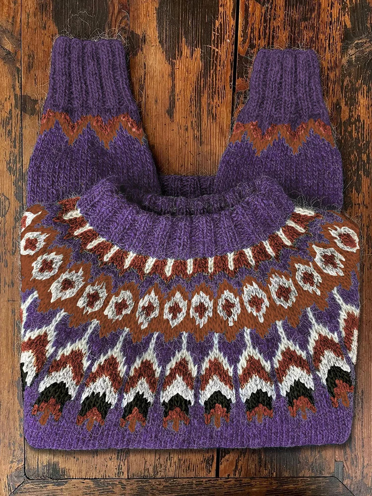 Pull-over tricoté rétro vintage pour femmes - Cassandra