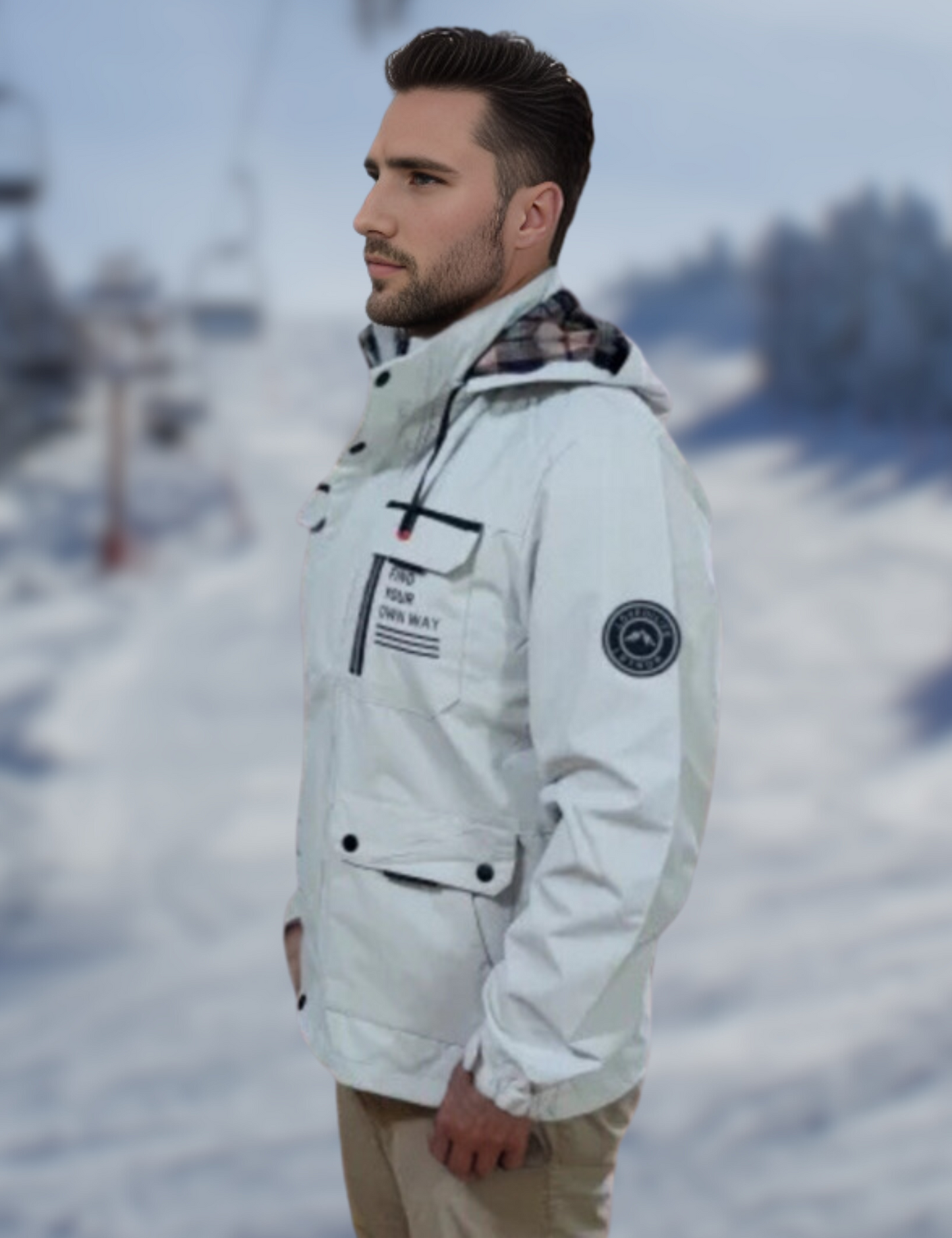 Alan - Water- and windproof jacket with removable hood for men