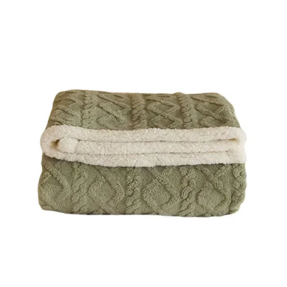 Couverture d'hiver en laine d'agneau