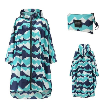 Veste de pluie unisexe moderne et imperméable avec sac assorti