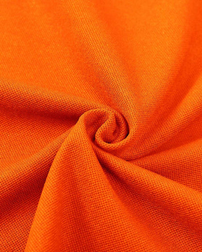 Orange polo-shirt med kontrasterende finish til mænd