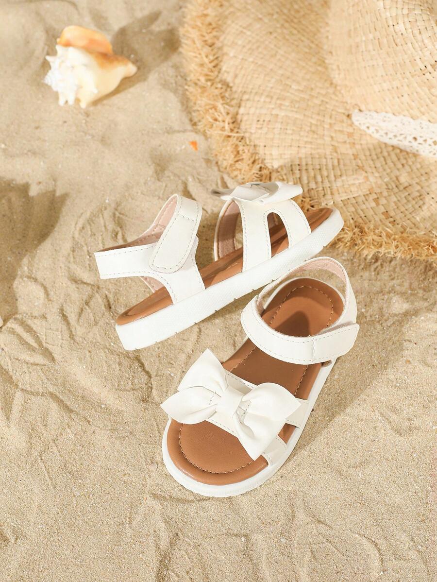 Sandales blanches Princess avec nœud pour filles