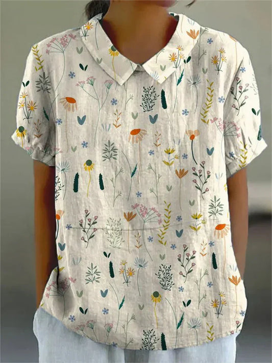 Antonella – Romantisk vilde blomster damebluse
