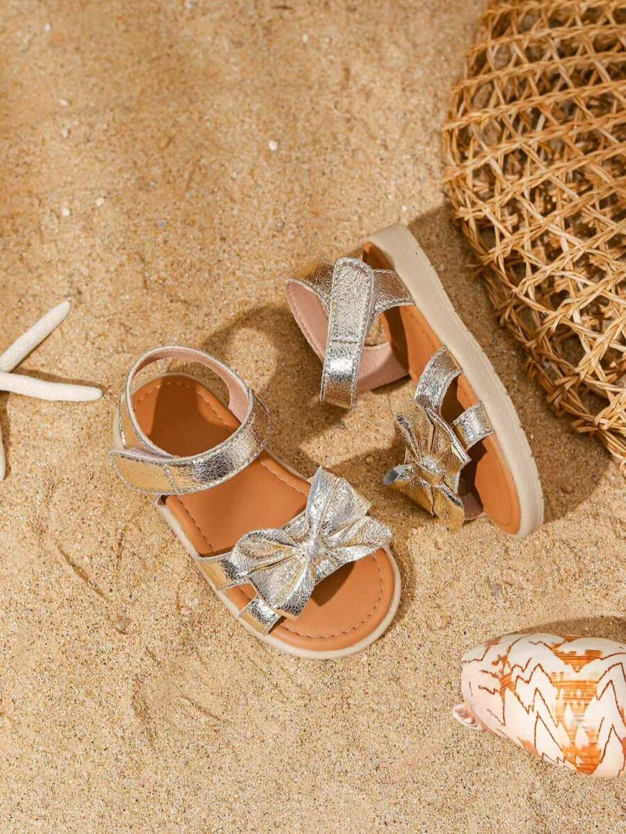 Sandales blanches Princess avec nœud pour filles