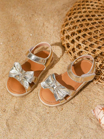 Sandales blanches Princess avec nœud pour filles