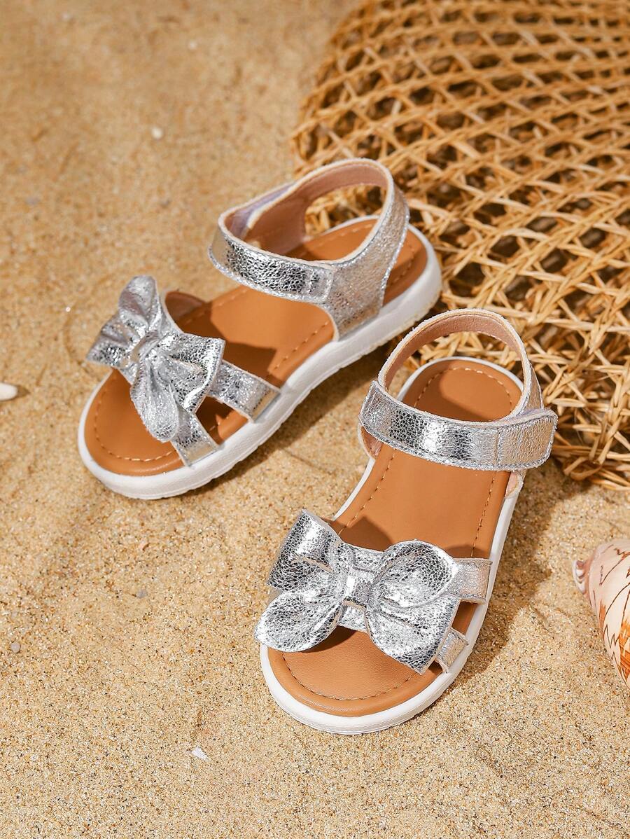 Sandales blanches Princess avec nœud pour filles