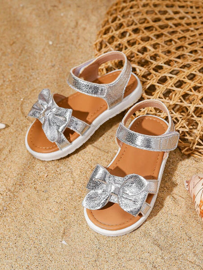 Sandales blanches Princess avec nœud pour filles