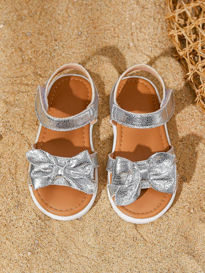 Sandales blanches Princess avec nœud pour filles