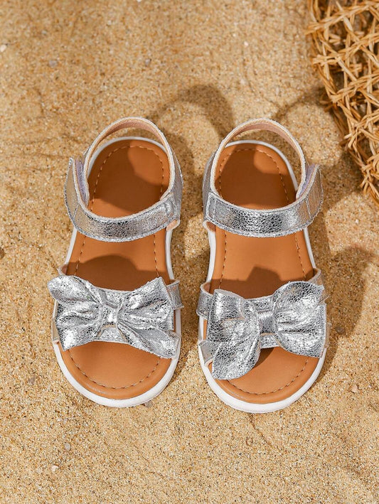Sandales blanches Princess avec nœud pour filles
