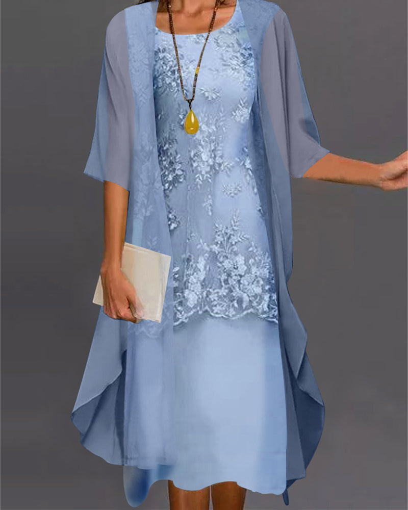Mila - Robe en chiffon deux pièces - Ensemble élégant