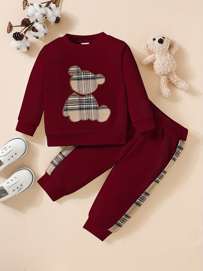 2-piece outfit - sweatshirt with bear embroidery and trousers - Paris