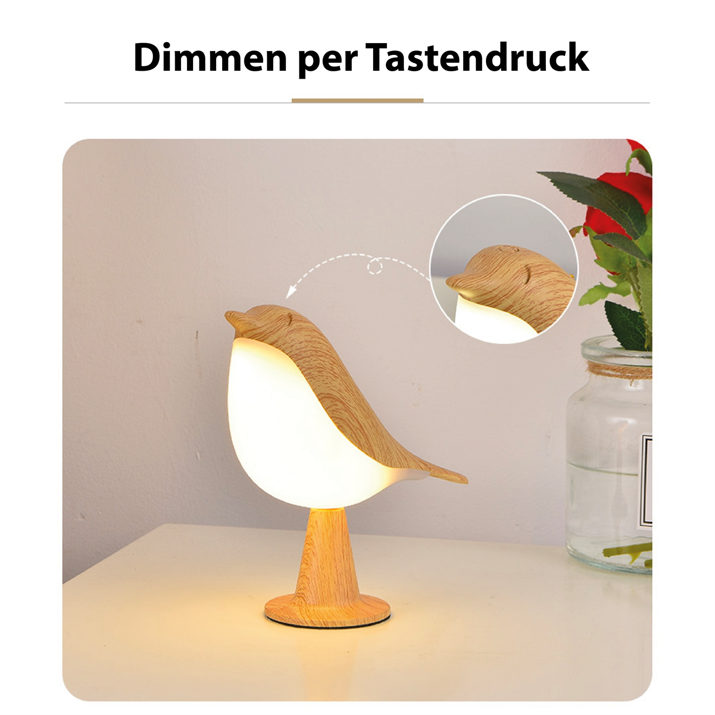Lampe au design minimaliste d'oiseau