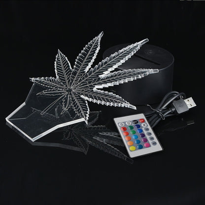 GlowLeaf - 3D Hampblad Nattlys