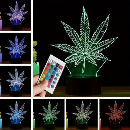 GlowLeaf - 3D Hampblad Nattlys
