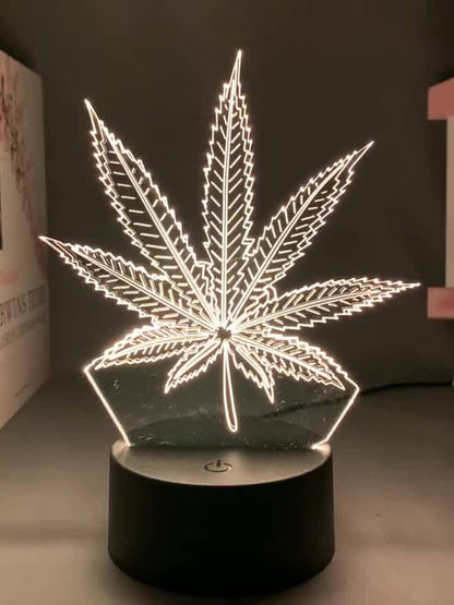GlowLeaf - 3D Hampblad Nattlys
