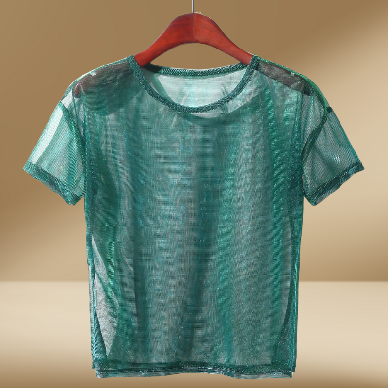Alicia – Sexet Gennemsigtig Damebluse til et Dristigt Look