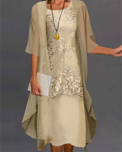 Mila - Robe en chiffon deux pièces - Ensemble élégant