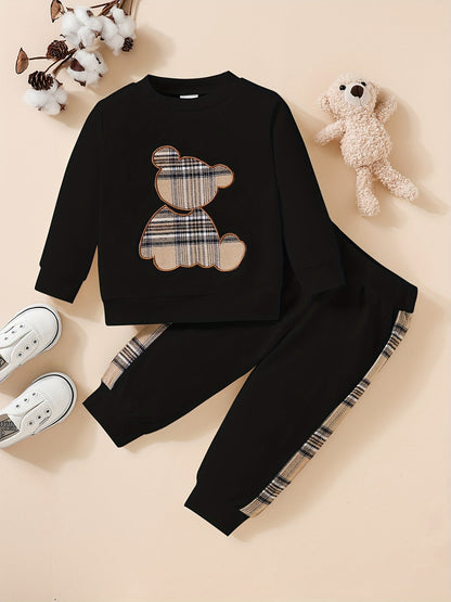 2-piece outfit - sweatshirt with bear embroidery and trousers - Paris