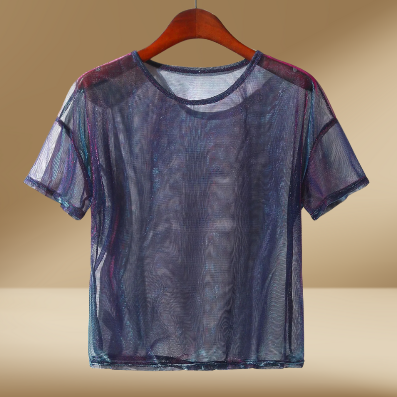 Alicia – Sexet Gennemsigtig Damebluse til et Dristigt Look