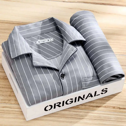 Ensemble pyjama avec chemise et fermeture à boutons - Rex