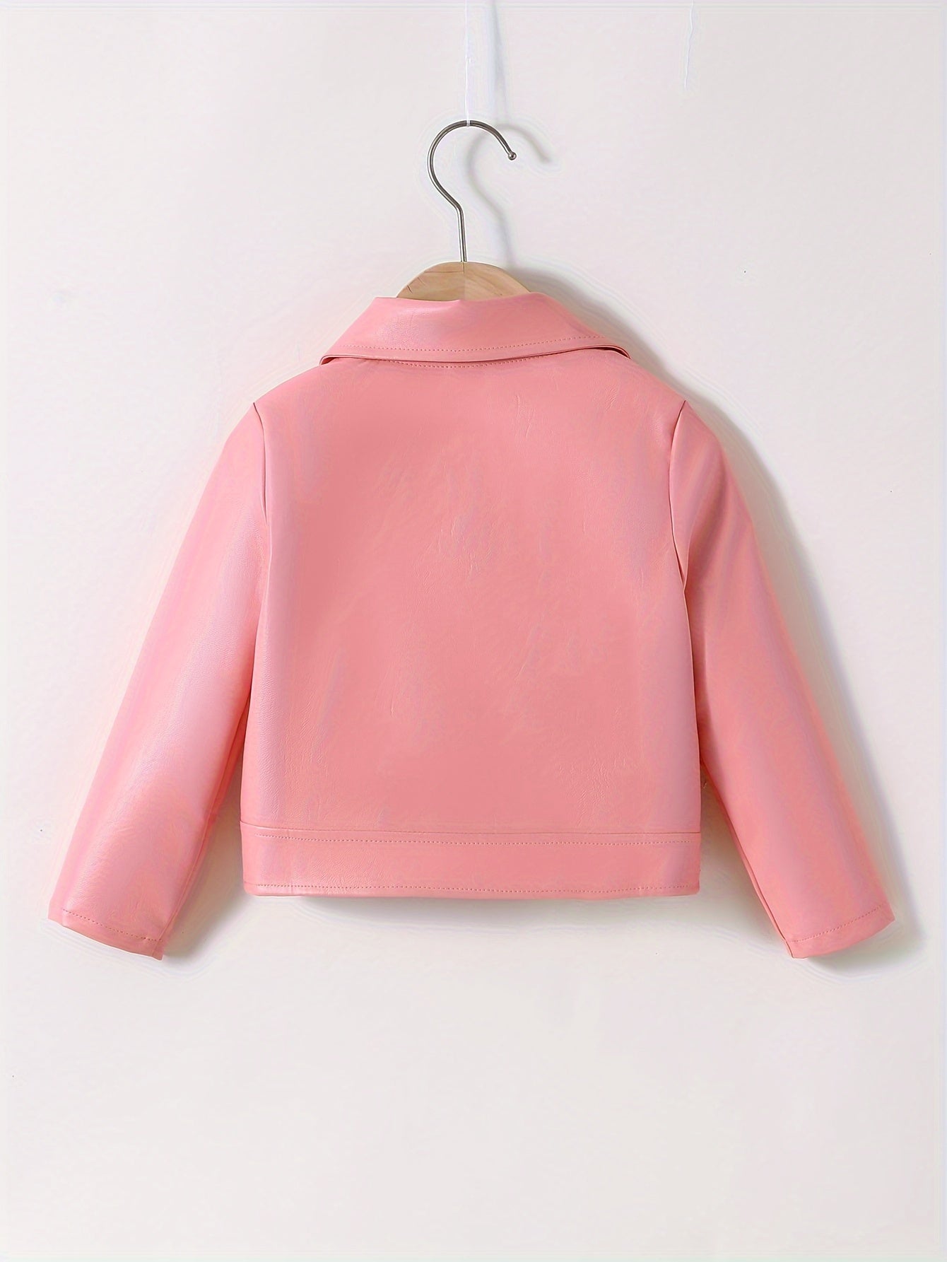 Veste à col retourné en cuir PU avec fermeture éclair asymétrique pour le printemps et l'automne - Zaira