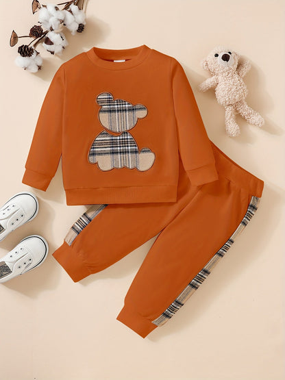 2-piece outfit - sweatshirt with bear embroidery and trousers - Paris