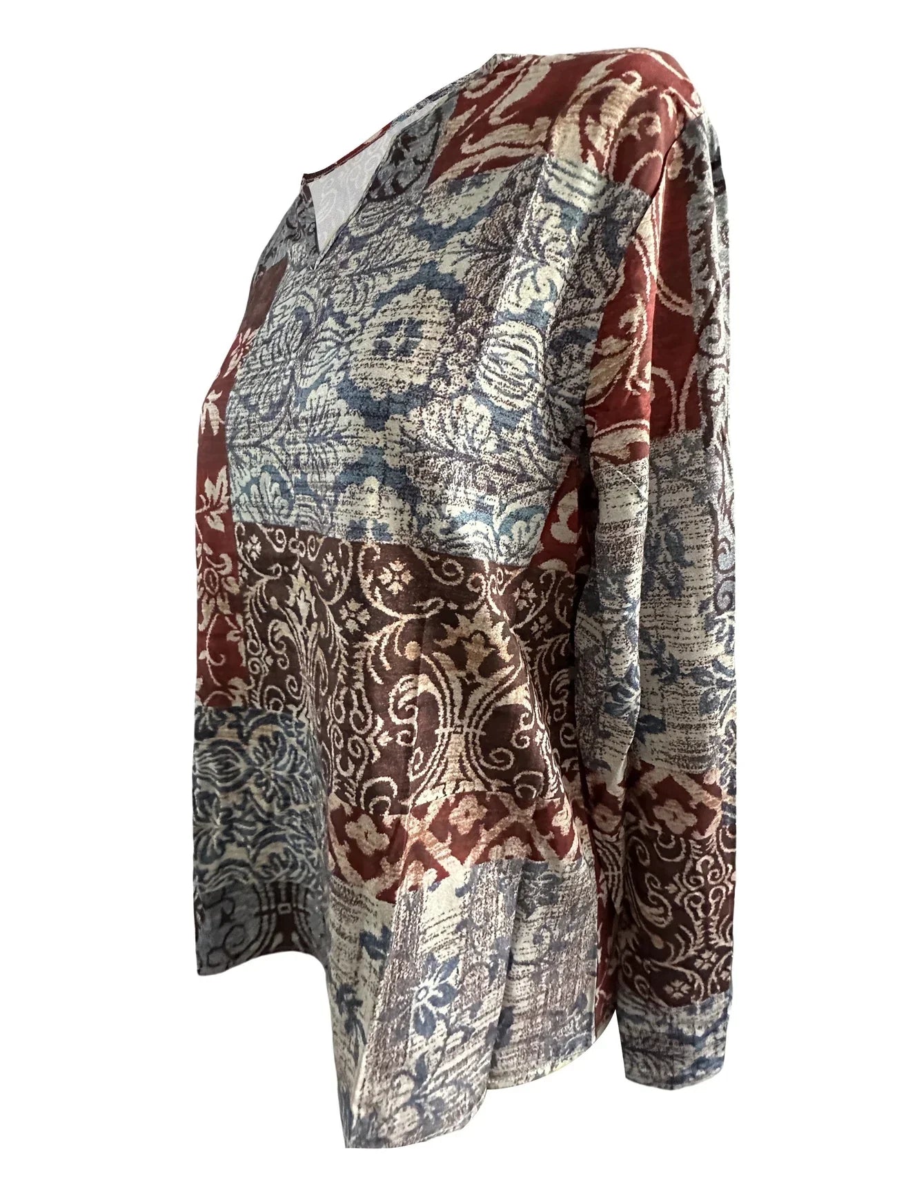 Amelia – Stilfuld V-hals Bluse med Blomstermønster