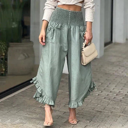 Pantalon large en lin pour femmes - Doriss
