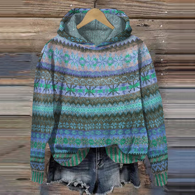 Sweat à capuche chaud style norvégien pour femmes - Avril