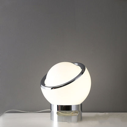 Lampe de table à abat-jour en verre unique