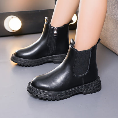 Bottes vintage robustes à cheville avec fermeture éclair pour filles - Icy