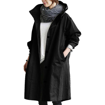Veste de pluie mi-longue imperméable pour femmes - Rebka