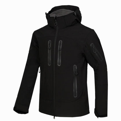 Veste tactique imperméable pour homme avec multiples poches zippées