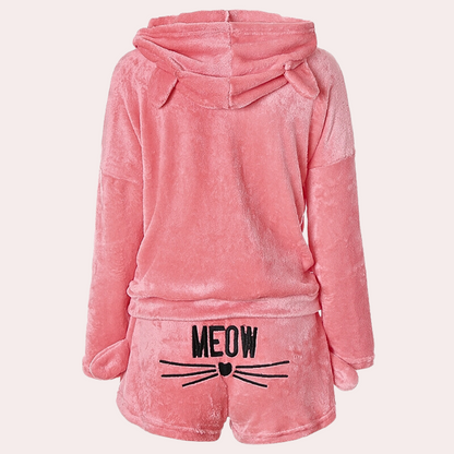 Miaou - Ensemble pyjama en polaire ultra confortable pour se détendre chat