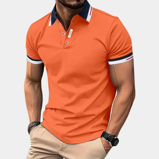 Orange polo-shirt til mænd - Komfortabel og stilfuld