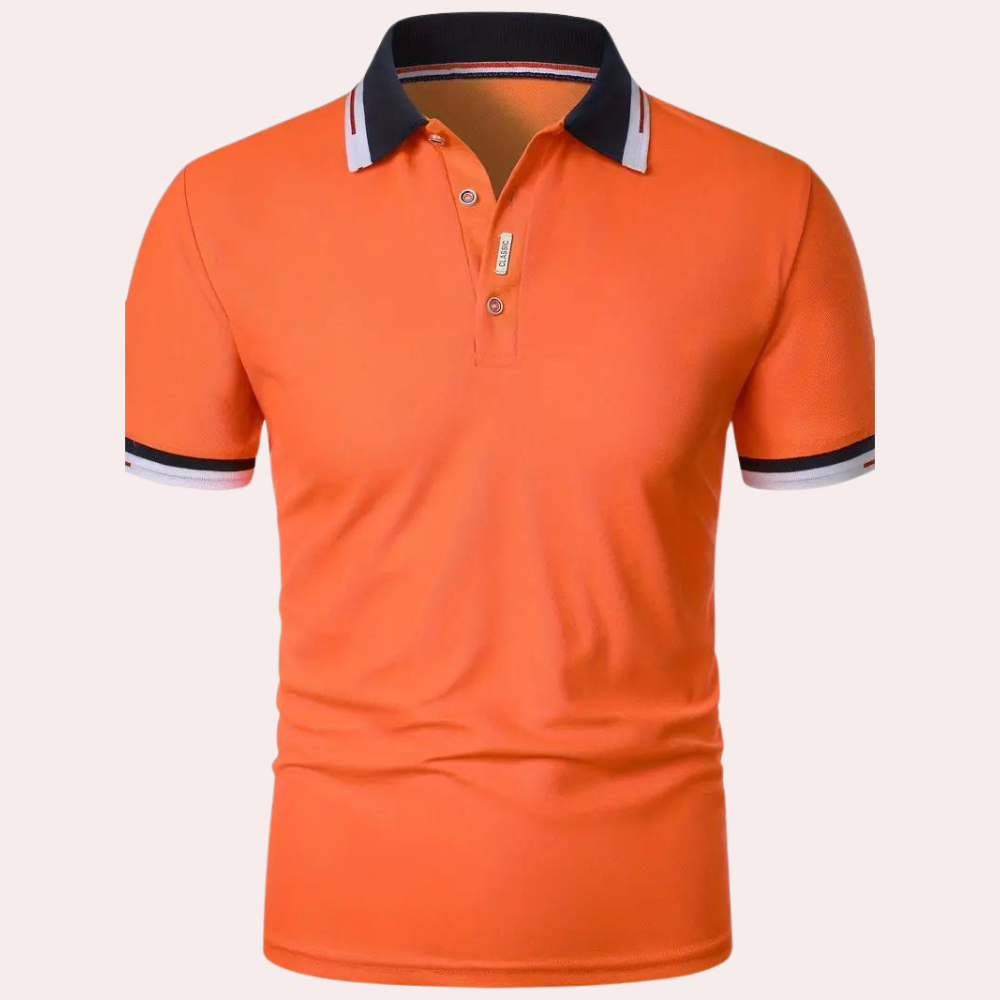 Orange polo-shirt til mænd - Komfortabel og stilfuld