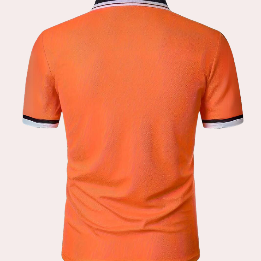 Orange polo-shirt til mænd - Komfortabel og stilfuld