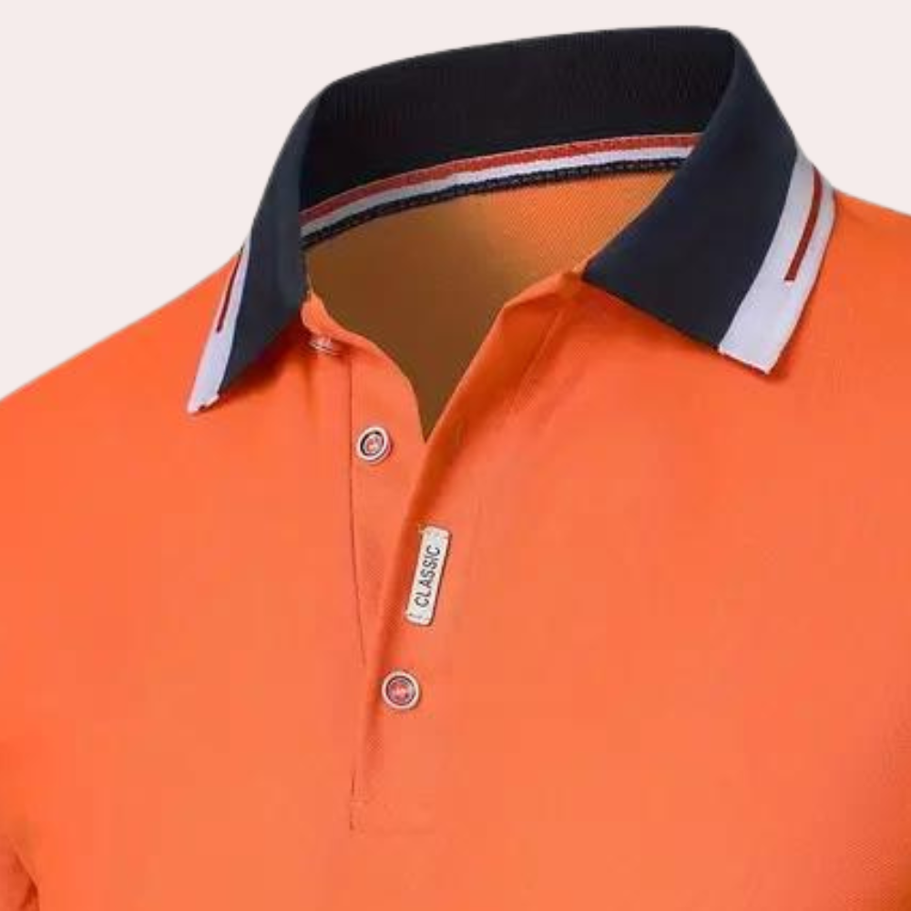 Orange polo-shirt til mænd - Komfortabel og stilfuld