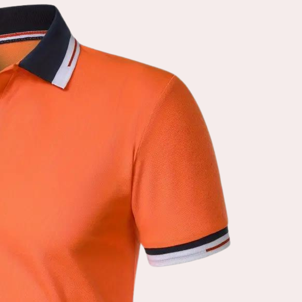 Orange polo-shirt til mænd - Komfortabel og stilfuld