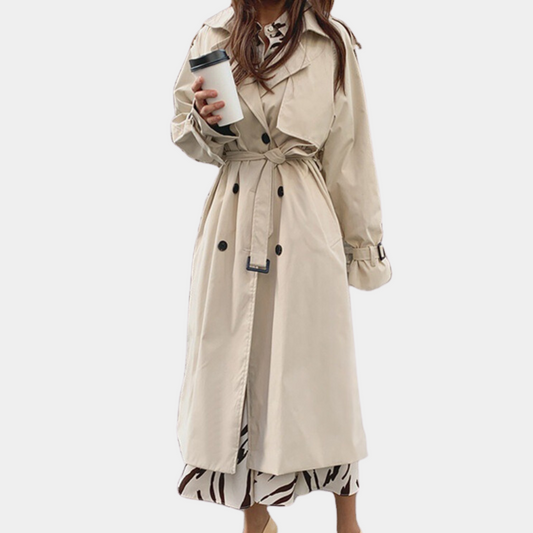 Oversized trenchcoat med bælte til kvinder - Ivana