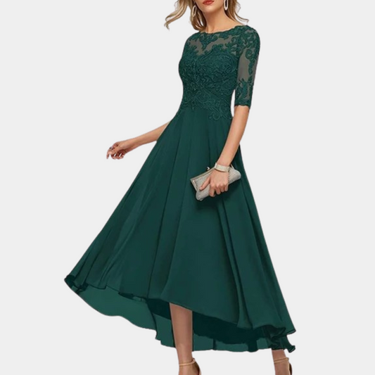 Ara - Elegant kveldsmaksi kjole med blonder detaljer